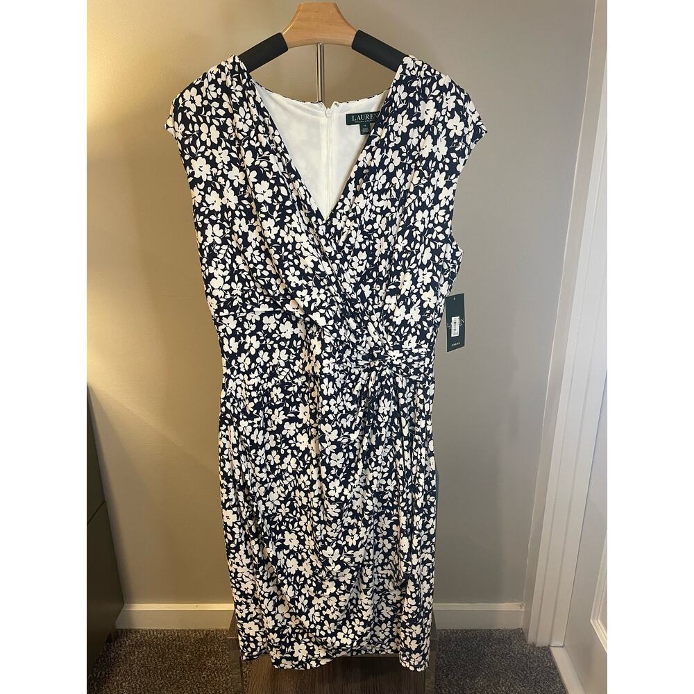Blue & White Ralph Lauren Dress Size 14 NWT